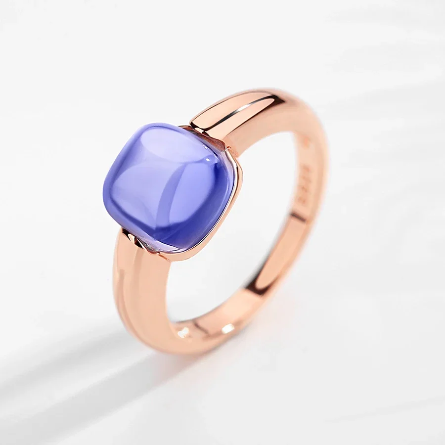 KALETINE Crystals Luxury 925 Sterling Silver Rings For Women New Elegant Wedding Party Rings Jewelry Accessories Girl Mom Gift