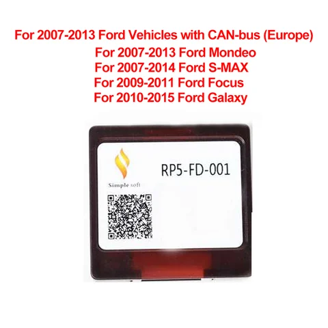 Мультимедийный проигрыватель XP Simple Soft 20 Pin RP5-FD-001 Canbus Box для автомобилей Ford 2007-2013 годов выпуска (Мондео, S-MAX, Фокус, Галактика)