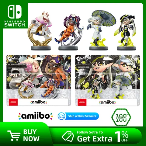 Nintendo Amiibo Figure Set  Figure Model splatoon 3 Interaksi Konsol Two Dolls Pearl + Marina or Callie + Marie set