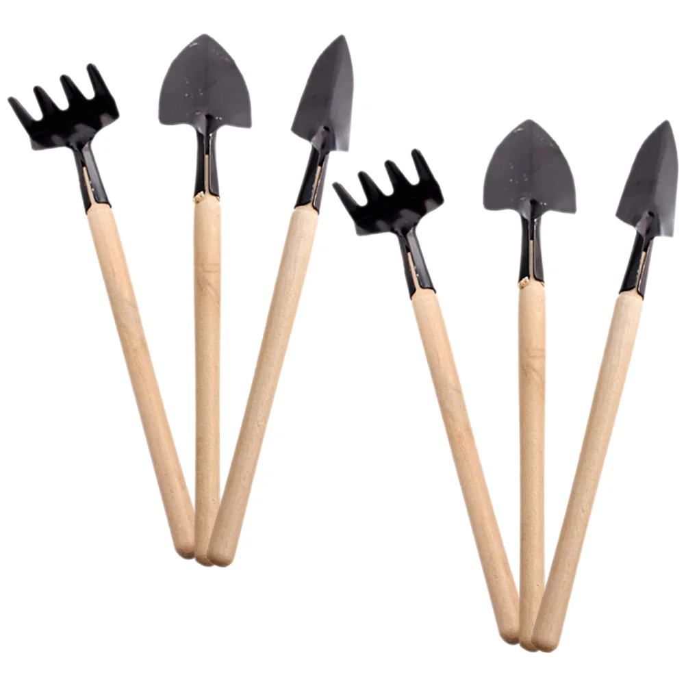 2 Sets Mini Tool Spreader Gardening Rake Tools Digging Shovels Planter Manual Container