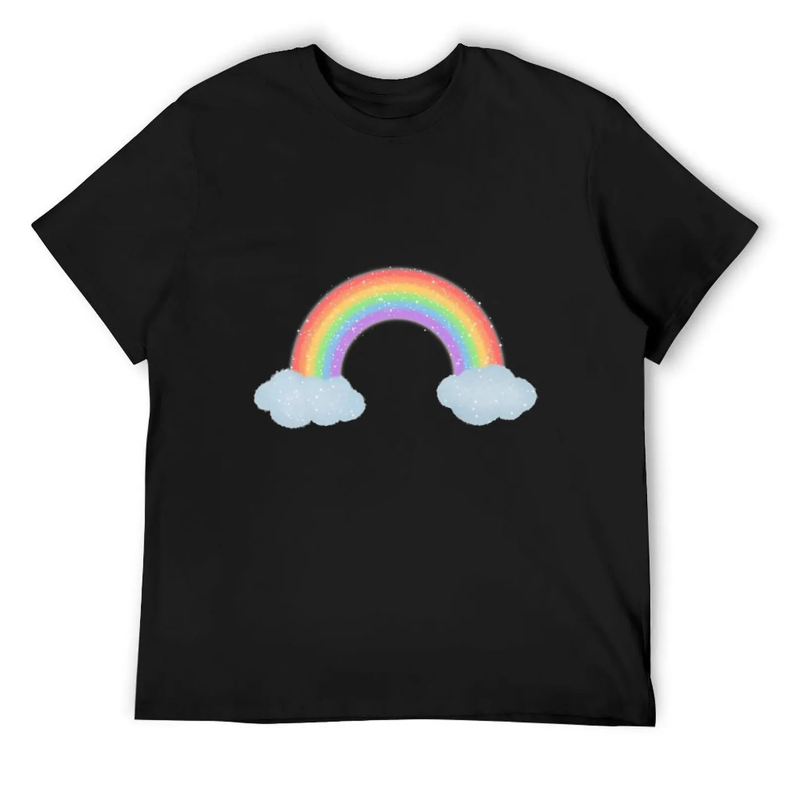 glitter rainbow T-Shirt oversized t shirt vintage graphic tee shirts graphic tee men