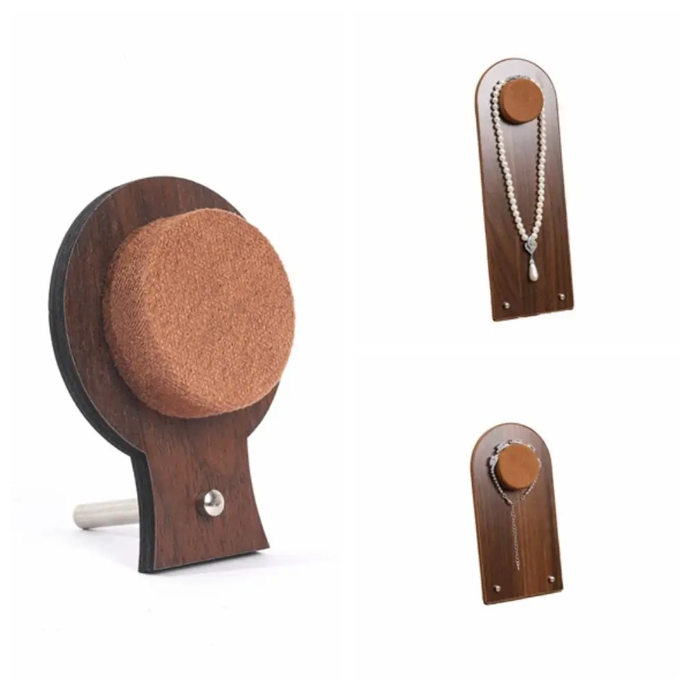 موضة الجوز الخشب سوار صينية قلادة حقيبة للتخزين مجوهرات عرض موقف المنظم الحلي حامل مجوهرات اليد هدية #6