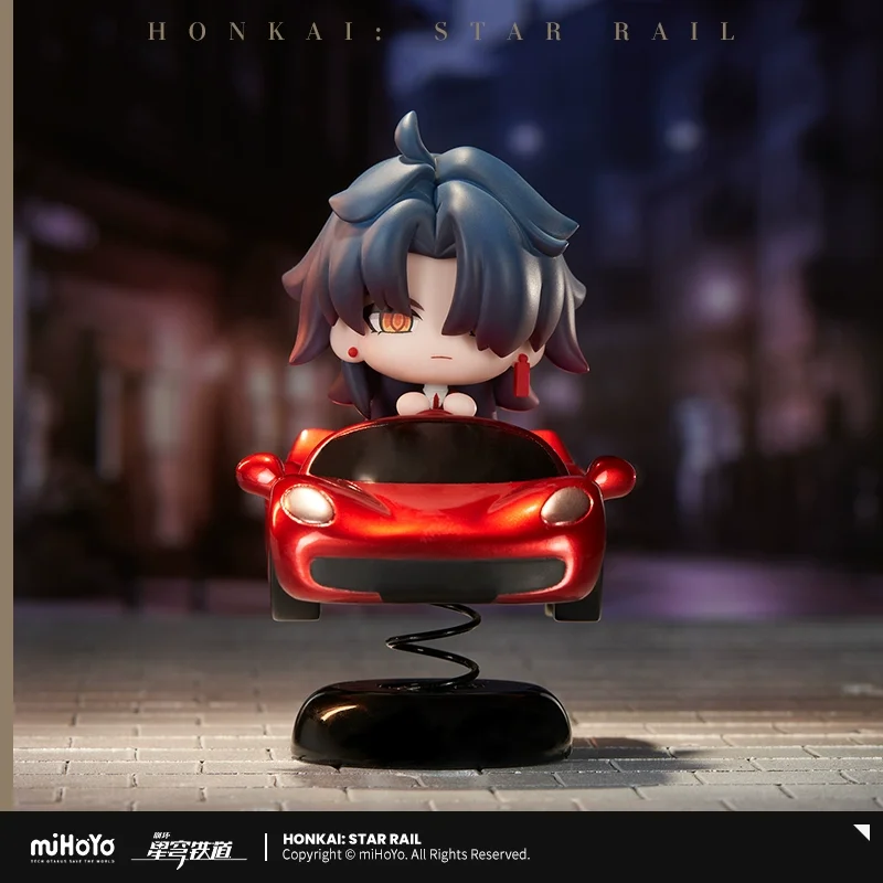 Sunsyea honkai star rail oficial merch mihoyo original autêntico jing yuan q versão figura boneca ornamento de mesa