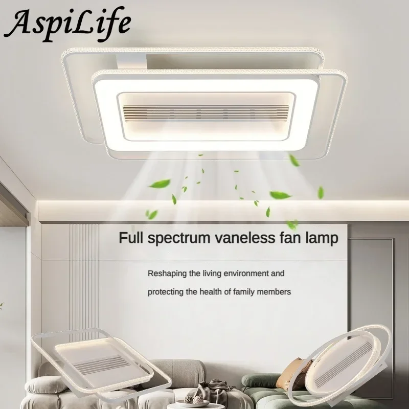 

Modern LED Invisible Bladeless Ceiling Fan Chandelier Smart Home Decoration for Living Room Bedroom Children's Room Indoor Lamps