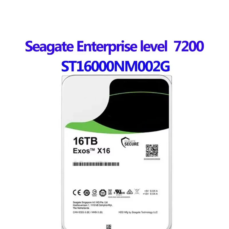 used ST16000NM002G ST16000NM004G ST16000NM009G For SEAGATE EXOS X16 16TB SAS 12GB/s 7200RPM 256MB 3.5