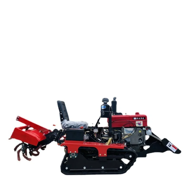 Straw returning crawler rotary  dual-purpose crawler rotary  for water and drought, crawler type cultivated land equipment