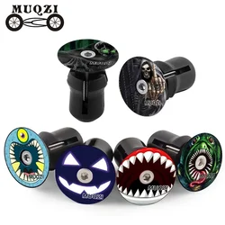 MUQZI Handlebar End Plugs MTB Road BMX Folding Bike Handle Bar End Cap Aluminum Alloy Handlebar Grip Cover Bicycle Accessories