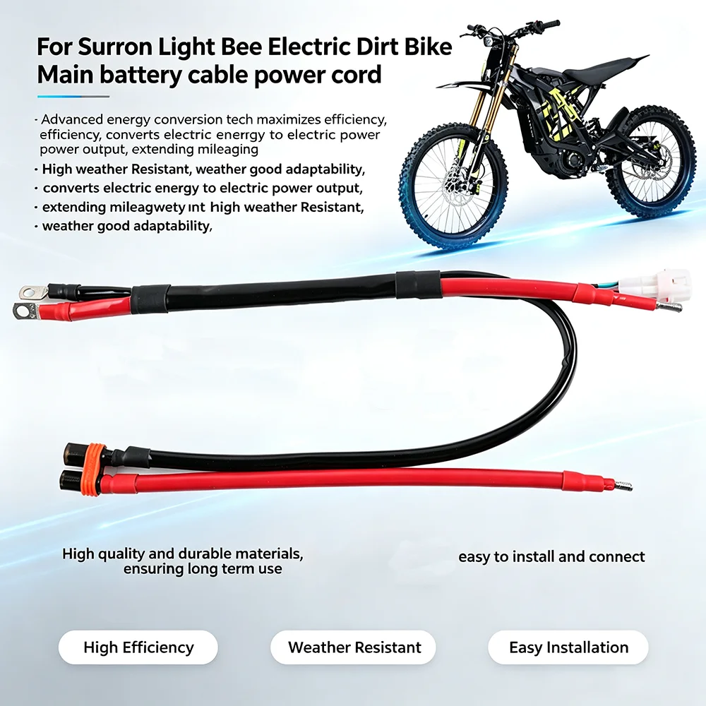 For Sur-Ron Light Bee Surron Lightbee Electric Dirt Bike Battery Cable Power Cord Connecting Harness Wire Motorcycle Accessories