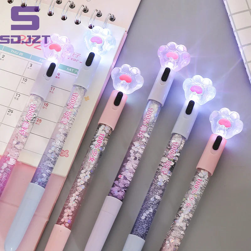 بسيطة فتاة القلب Tiktok صافي الأحمر مضيئة الرمال المتحركة قلم محايد اللون لطيف لطيف Instagram عصا سحرية طالب الإبداعية القلم #4