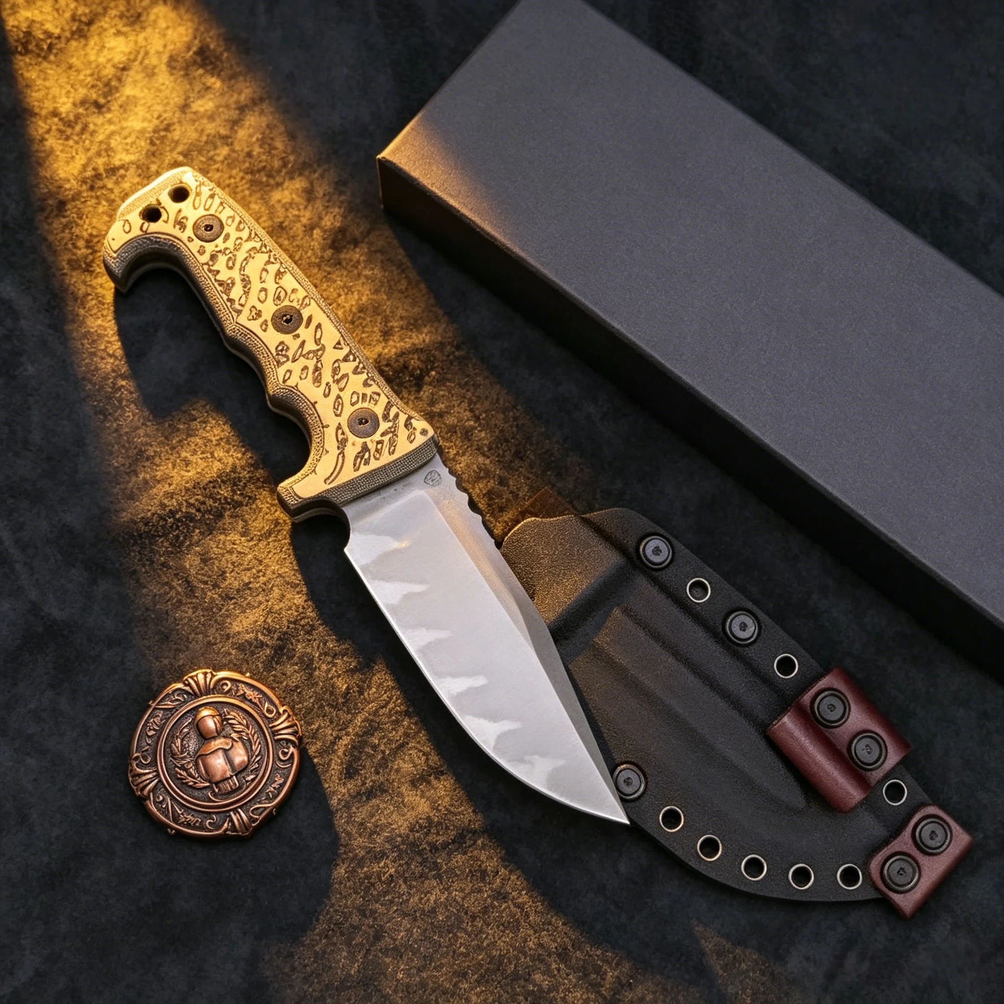 Miller Bros-M8, an outdoor heavy-duty straight knife, made of Z-WEAR steel, featuring a rugged style for camping.
