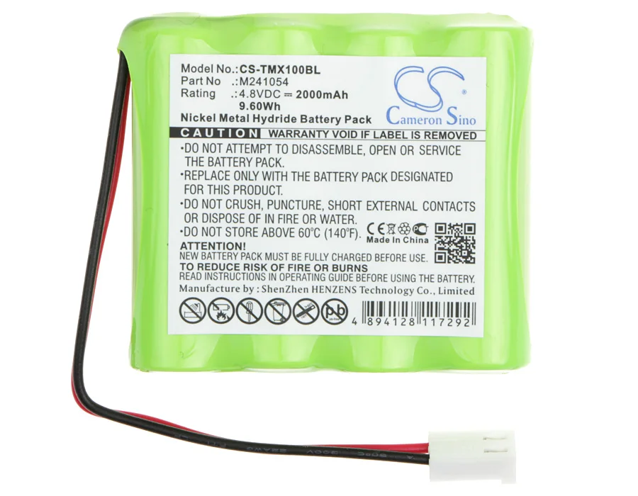 CS Replacement Battery for Teleradio LE-TX-MX10,LI-TX-MN6,LI-TX-MD10 PN:M241054 2000mAh / 9.6Wh