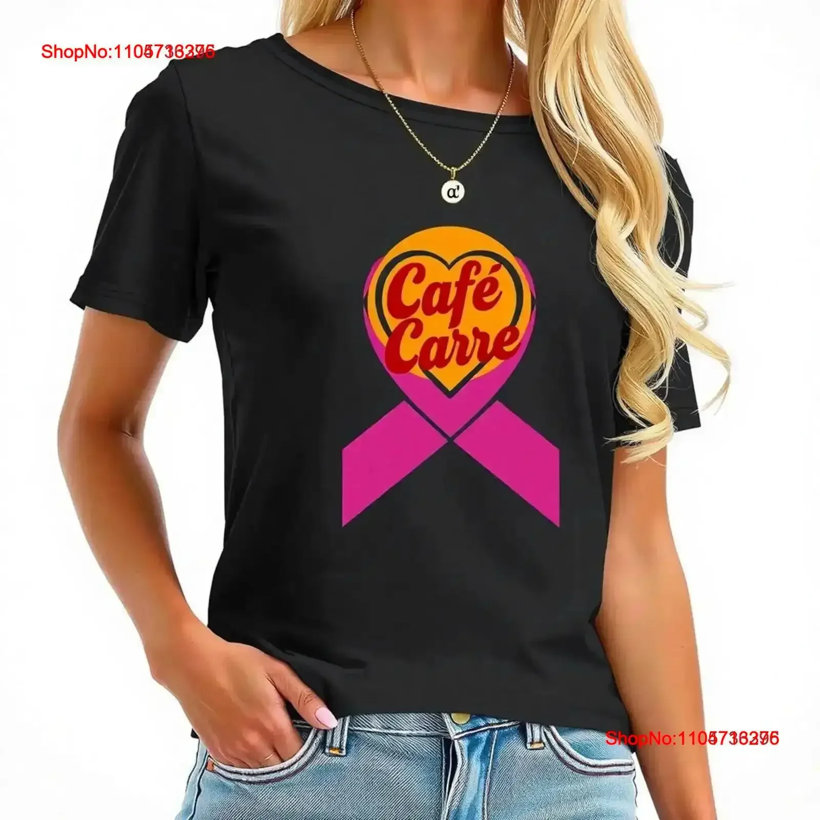 Stylish Café Carré T Shirt Heart Design on Black vintage Washed Breathable homme Casual Soft Stretched fashion designer clothes