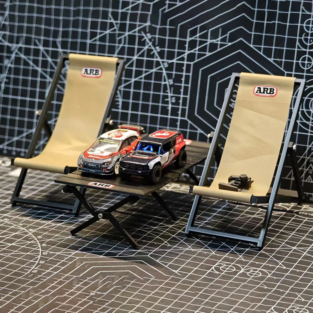 

Simulated Camping Table and Chair Set Decoration for 1/10 RC Crawler Car TRX4 Defender Bronco AXIAL SCX10 RC4WD D90 Tank 300