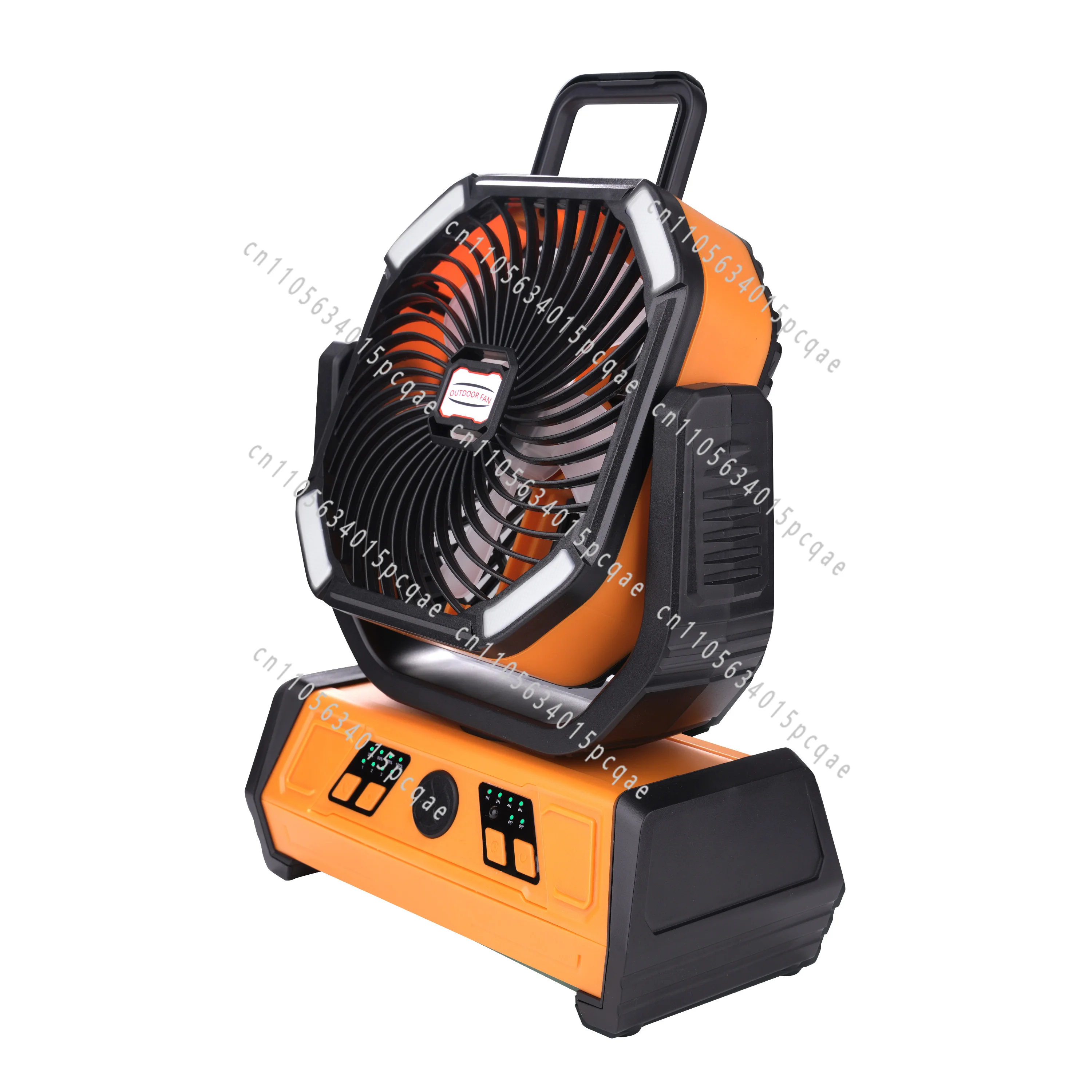 27X30 Solar Powered 10000mAh USB Charging Timer Portable Outdoor Camping Fan for Fishing and Travel