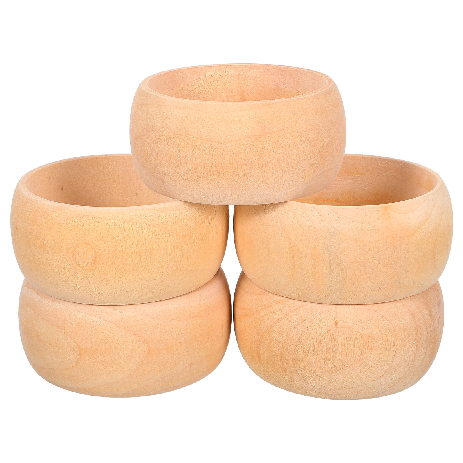 

5 Pcs Wooden Bracelet Jewelry Mini Ring to Weave Bracelets for DIY Rings Craft Making Blanks Crafts Adults Child Natural