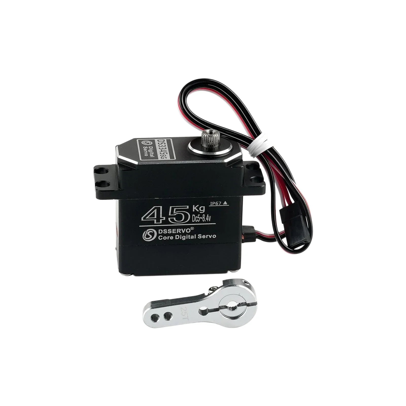 DSservo DS3345 45KG Digitale Metal Gear Servo met hoog koppel IP67 Waterdichte aluminium behuizing voor 1/8 1/10 RC Crawler Auto Boot Tr