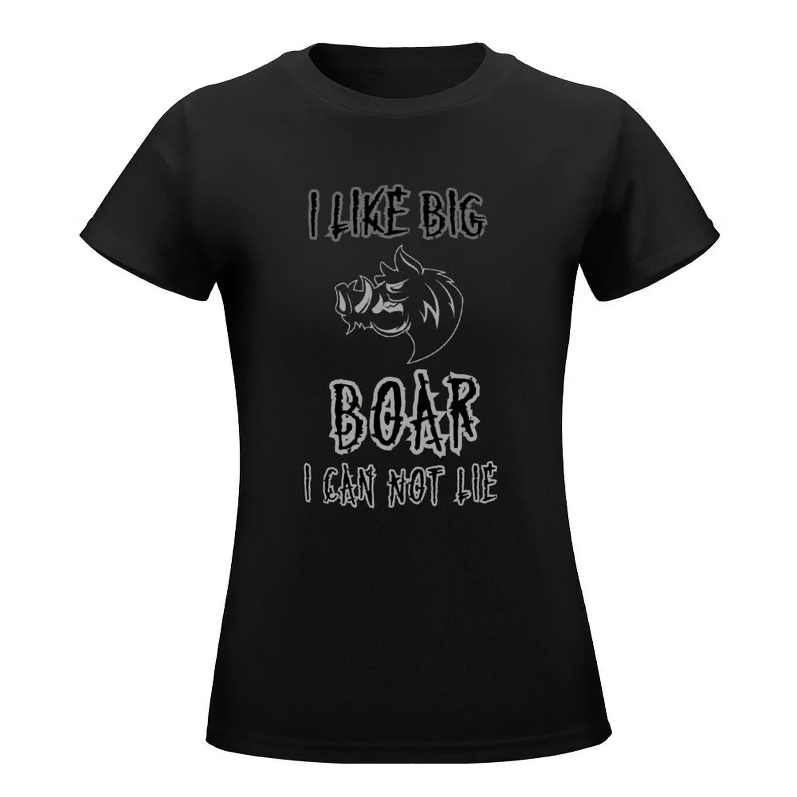 I Like Big Boar - Funny Hunting Season T-Shirt summer clothes cute tops tees Summer Women's clothing