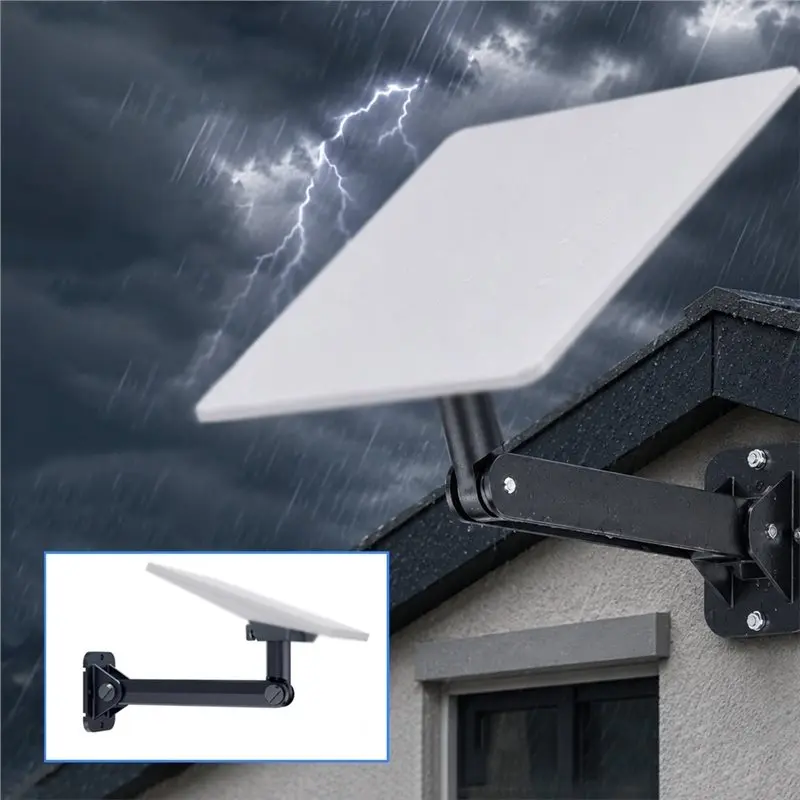 N10R-For Starlink MINI Wall Mount Bracket Rotatable Heavy Duty Outdoor Eave Mount Dual Rotation Mount Support System