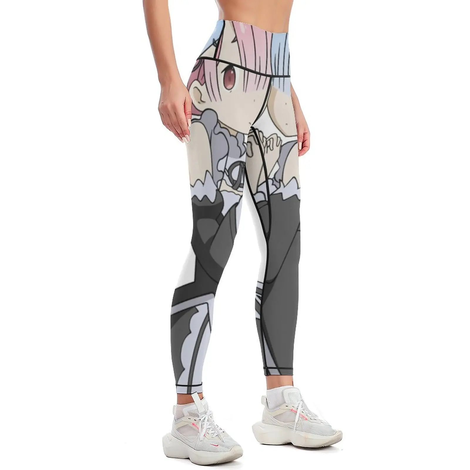 Re:Zero Cute Rem and Ram Leggings fitness set gym Women's push up legings for fitness Womens Leggings