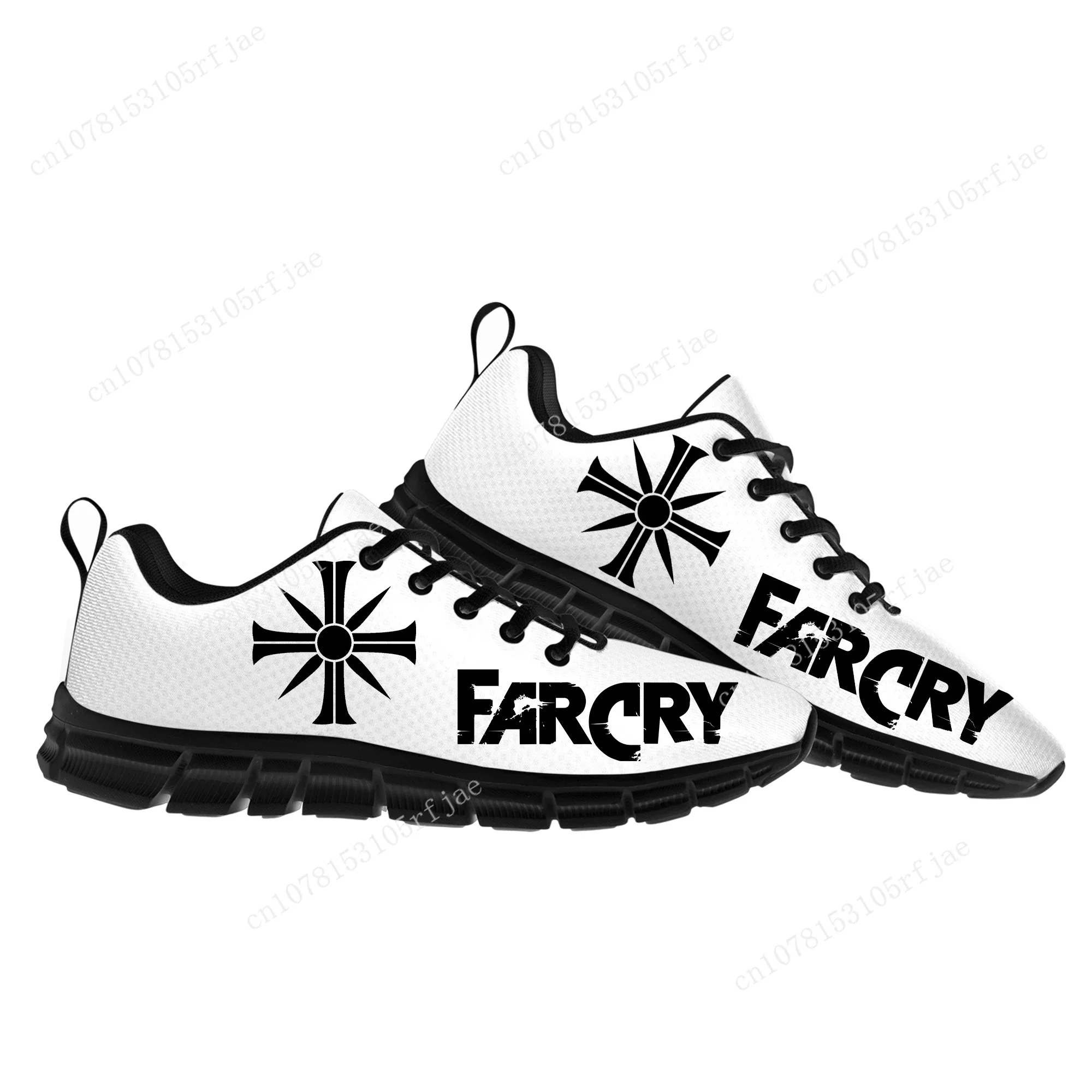 Far Cry Custom Sports Shoes para homens e mulheres, Jogos de desenhos animados para crianças adolescentes, Sapatilha de alta qualidade, Custom Built Shoes