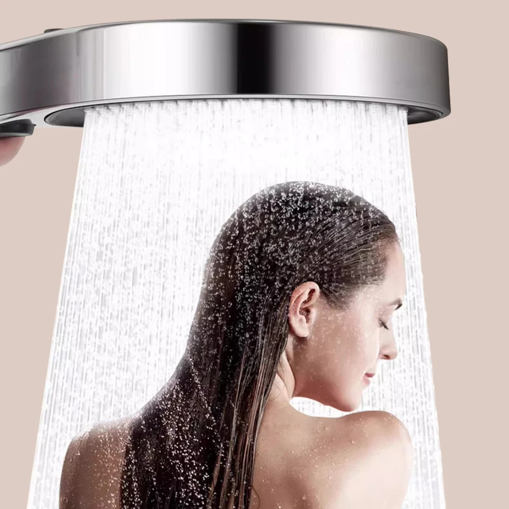 

4 Modes High Pressure Handheld Shower 216 Silicone Hole Large Flow Rain Shower Head Bathroom Filter Rainfall Showers Accessories