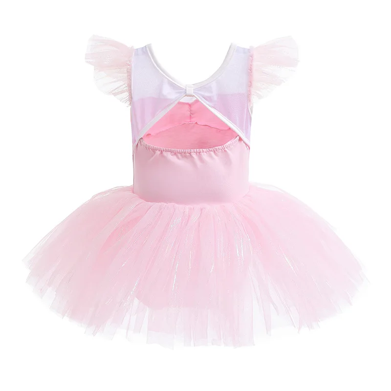 New Summer Kids Girl Dress TUTU Mesh Disneyprincess Ballet Dance Kindergarten Children\'s Day Perform Clothing K8351