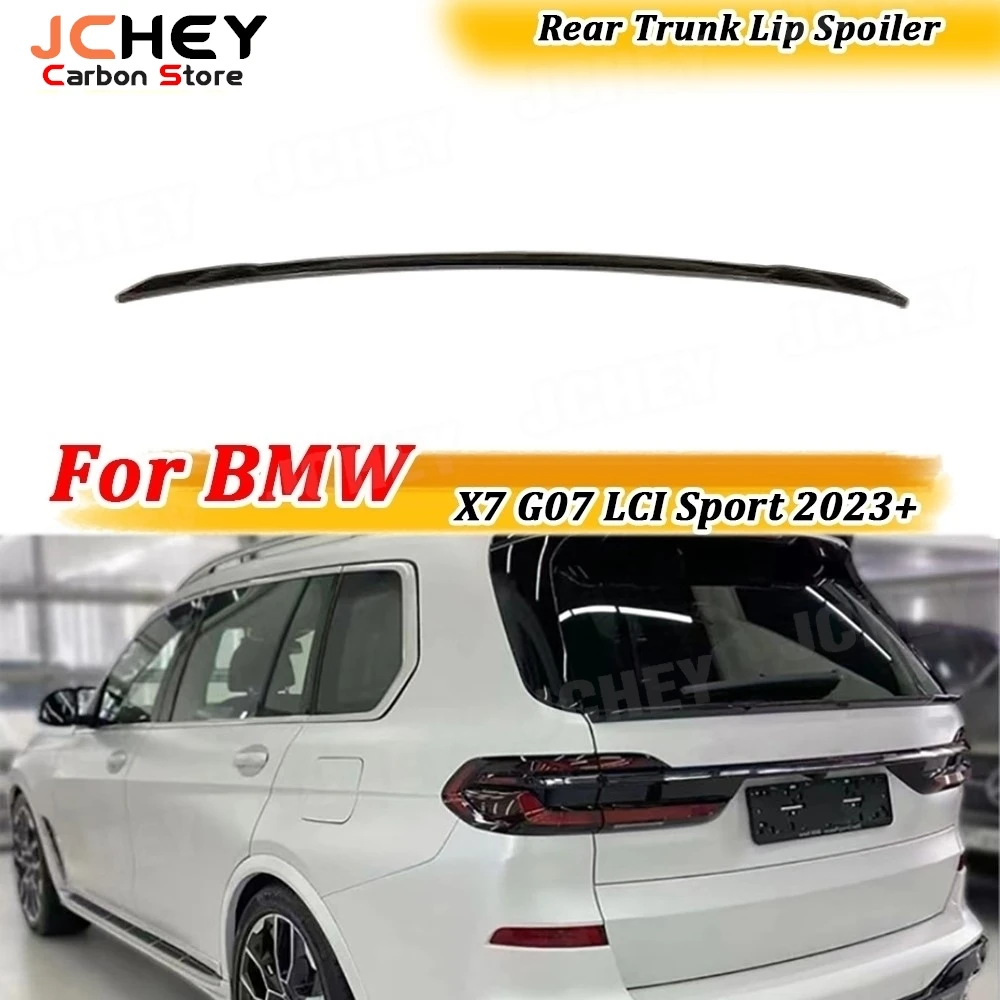 

ABS Carbon Look Rear Lip Spoiler for BMW X7 G07 LCI Sport 2023+ Rear Boot Spoiler Wings Extension Car Styling Body Kits