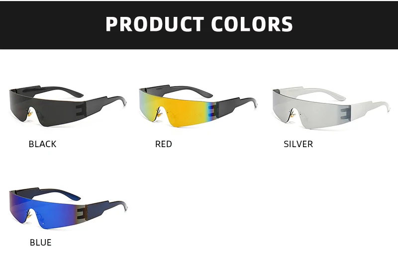 Mode y2k Sonnenbrille Frauen Männer Trends rahmenlose Sonnenbrille weibliche stilvolle Sommer Fahr schirme Outdoor-Sport brille – Detail 4