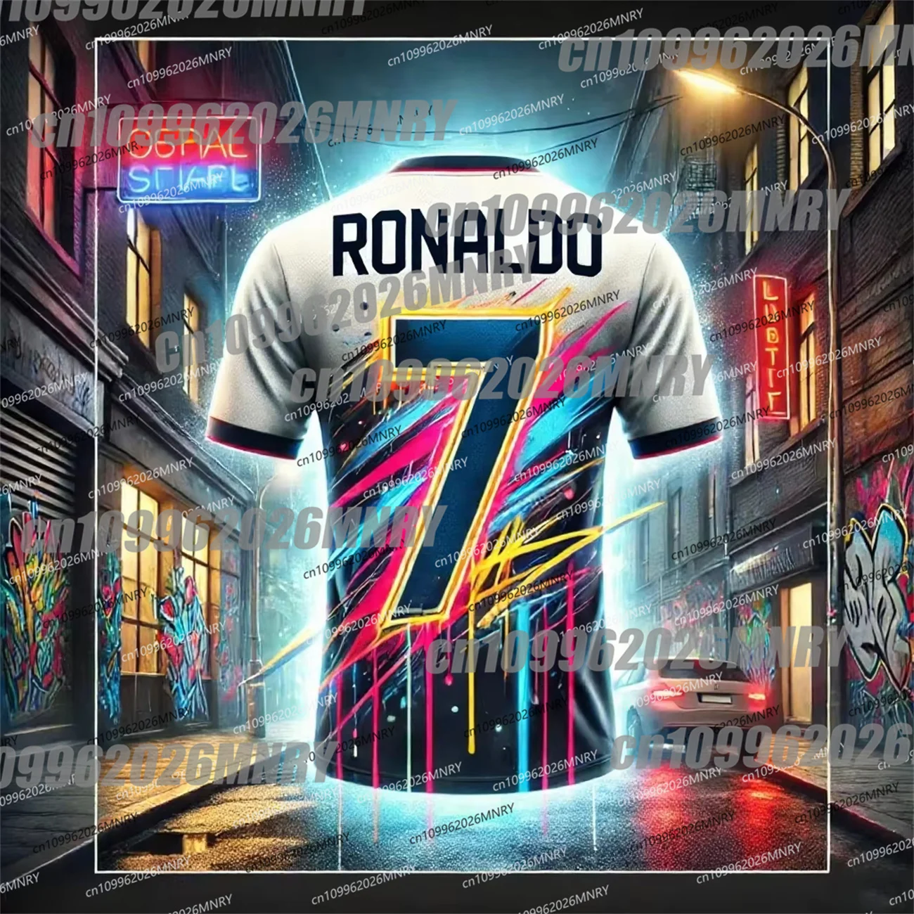 Sports Style Ronaldo #7 Fan Commemorative Kid Jersey 3d Printing Moto Dry Quickly Breathable Comfortable Men's Women's T-Shirt