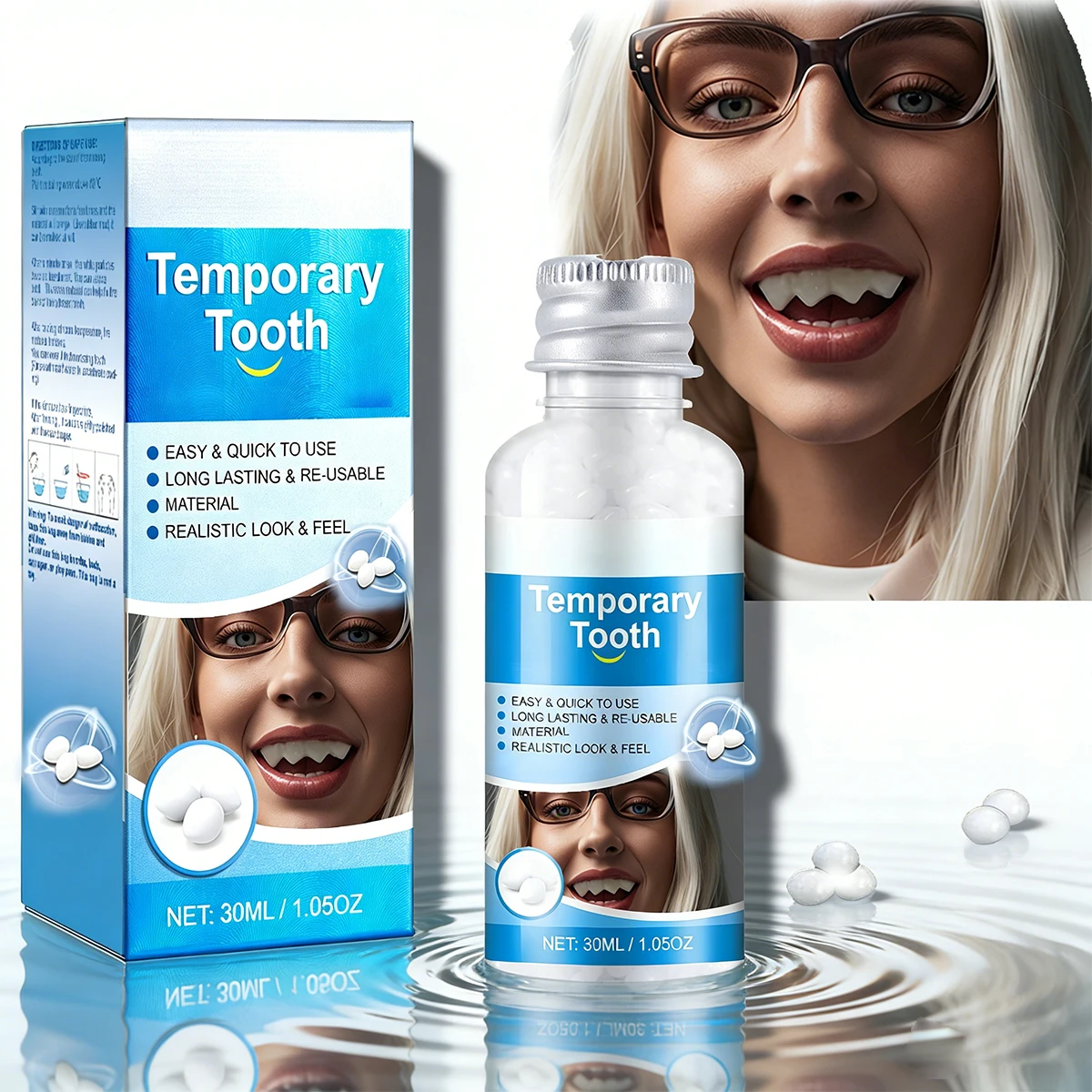 

Временный гелевый клей для восстановления зубов и заполнения промежутков, 1/2/4 флакона, для временного ремонта зубов, имитации зубов, косметический инструмент, стоматологические принадлежности