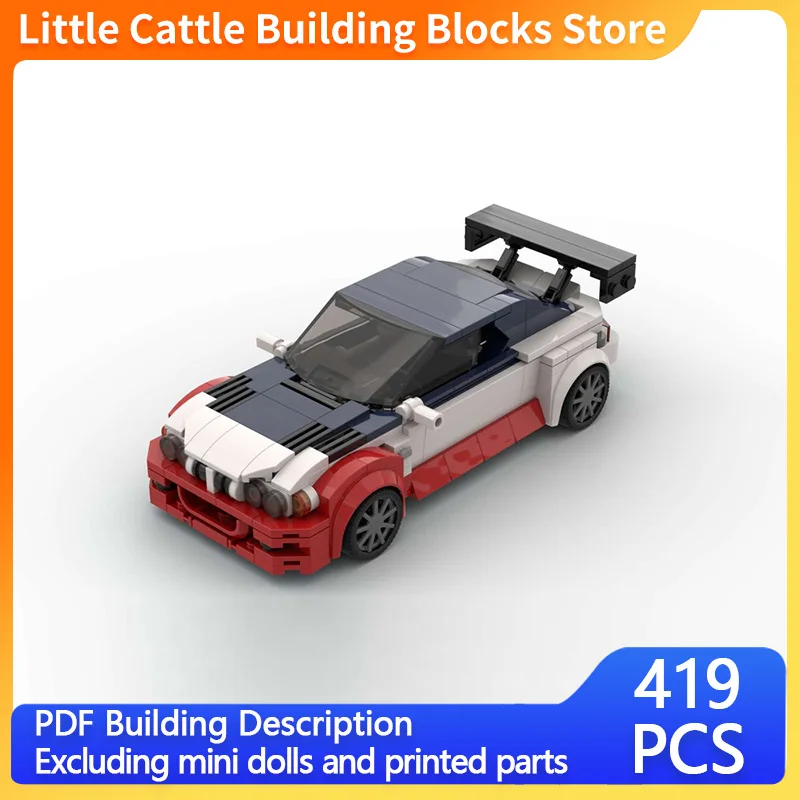City Car Model MOC Building Bricks M3 GTR Le Mans Racing Car Modular Technology Children Holiday Gifts Assemble Toys Suit