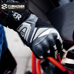 Cuirassier-Guantes Térmicos antideslizantes para motocicleta, protectores a prueba de viento para Motocross, pantalla táctil, Invierno