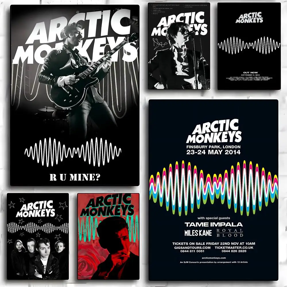 A-Arctic Monkeys Music Album Poster HD Art Sticky Wall Room Decor Home Waterproof Home Living Bar Aesthetic Decoration