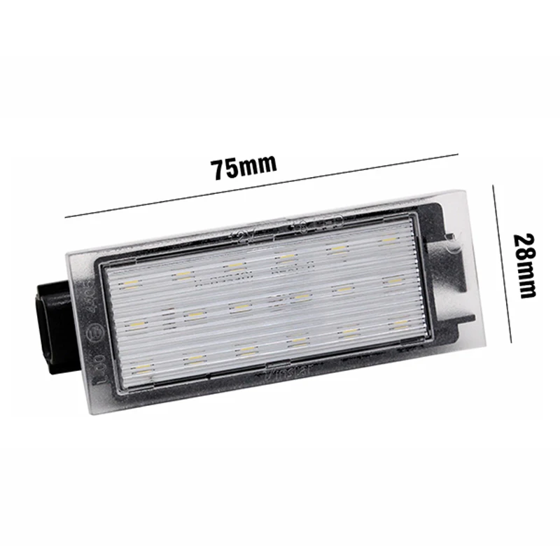 Car LED License Plate Number Light for Renault Megane 2 Clio Laguna 2 Megane 3 Twingo Master Vel Satis Opel Movano