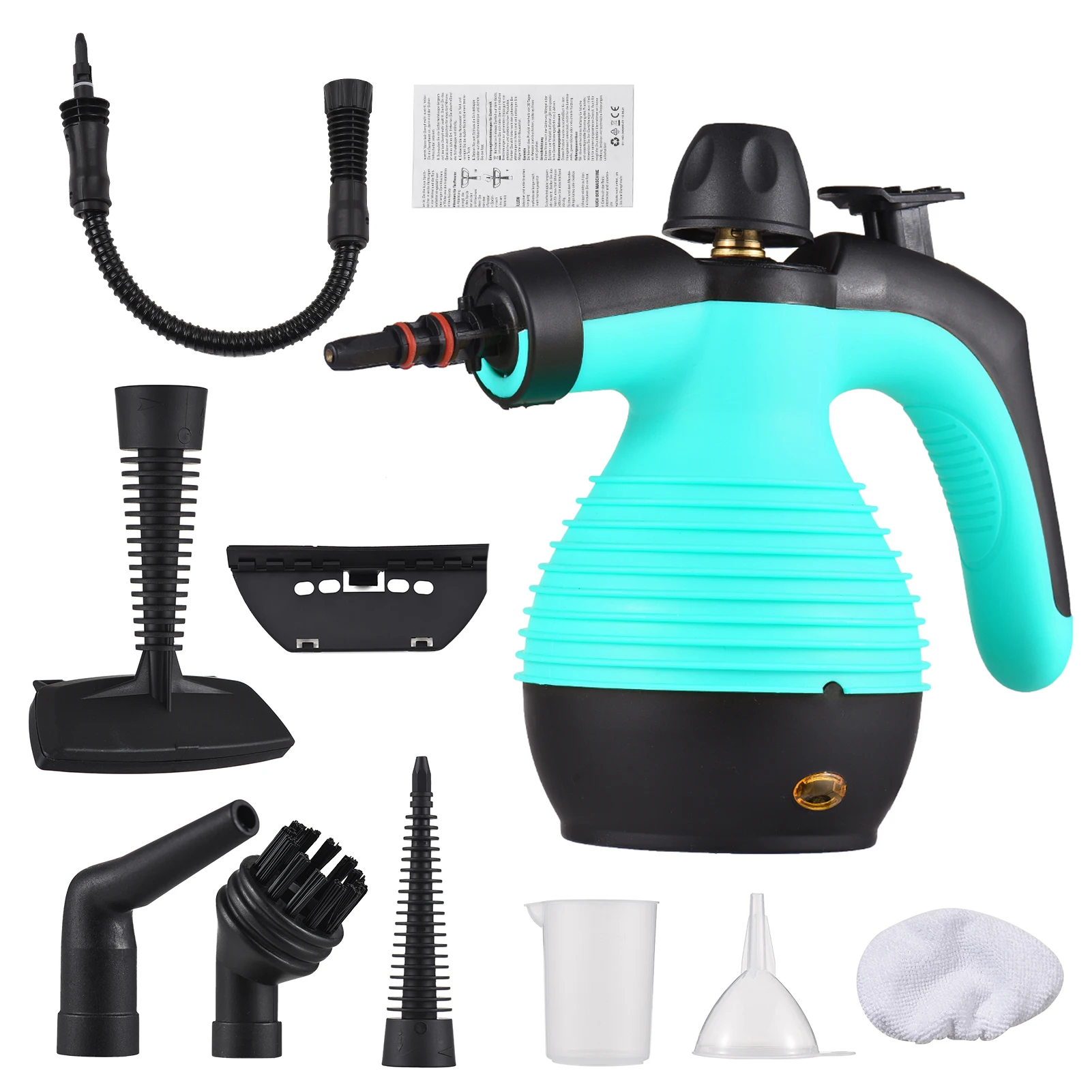 

НОВЫЙ Ручной пароочиститель 1050 Вт, многофункциональная высокотемпературная паровая чистящая машина с 9 насадками