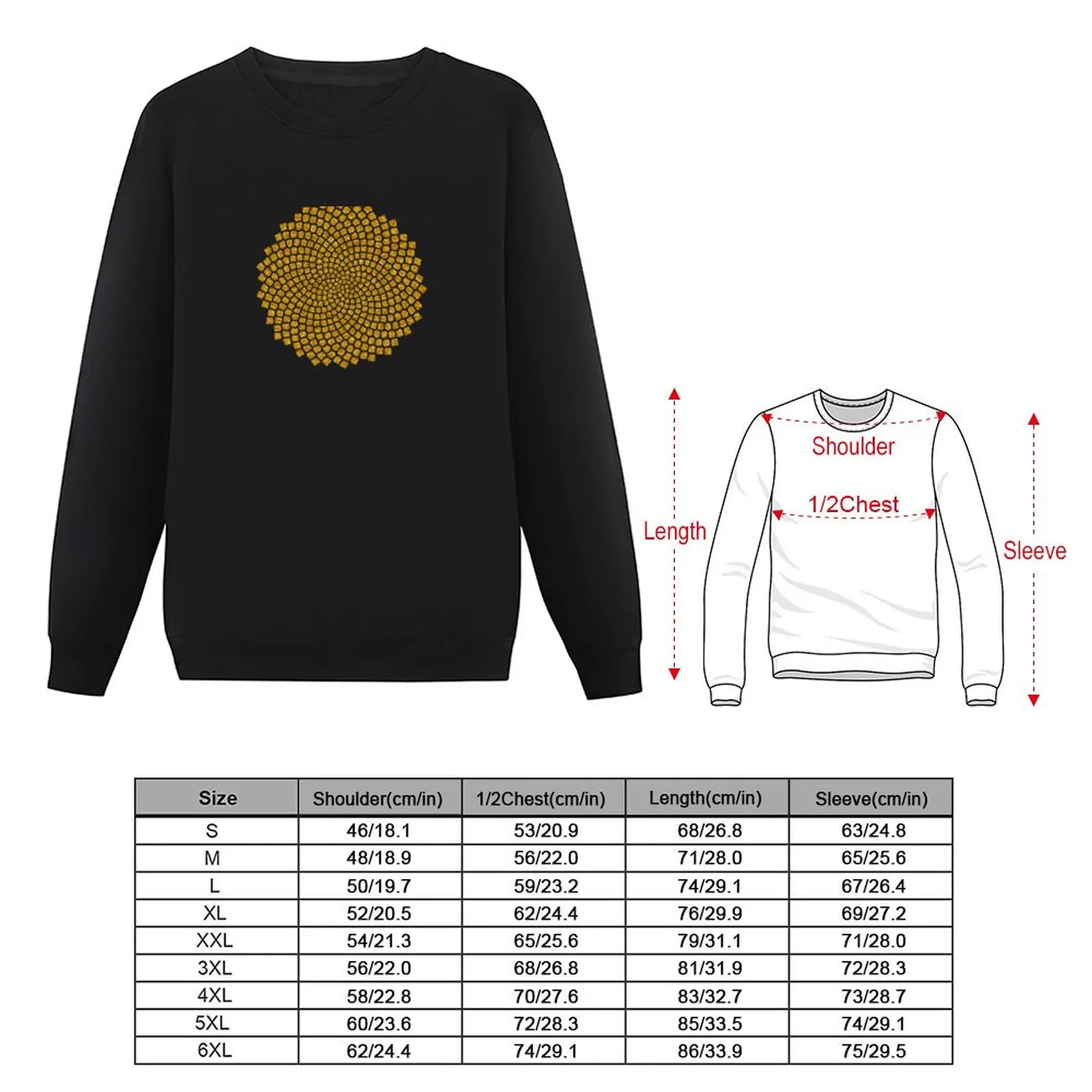 Sunflower, Seed, Fibonacci, Spiral, Golden Ratio, Math, Geometry Sweatshirt autumn tracksuits new sweatshirts