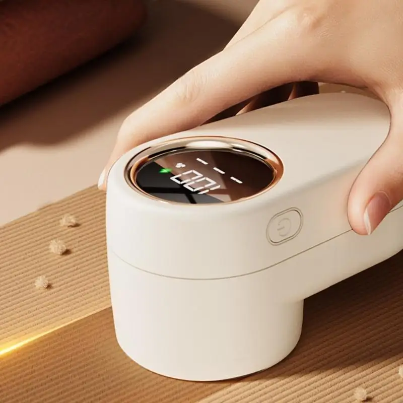   Fabric Shaver Rechargeable Lint Shaver with Digital Display Portable Fuzz Remover for Clothes, Sweaters, Furniture