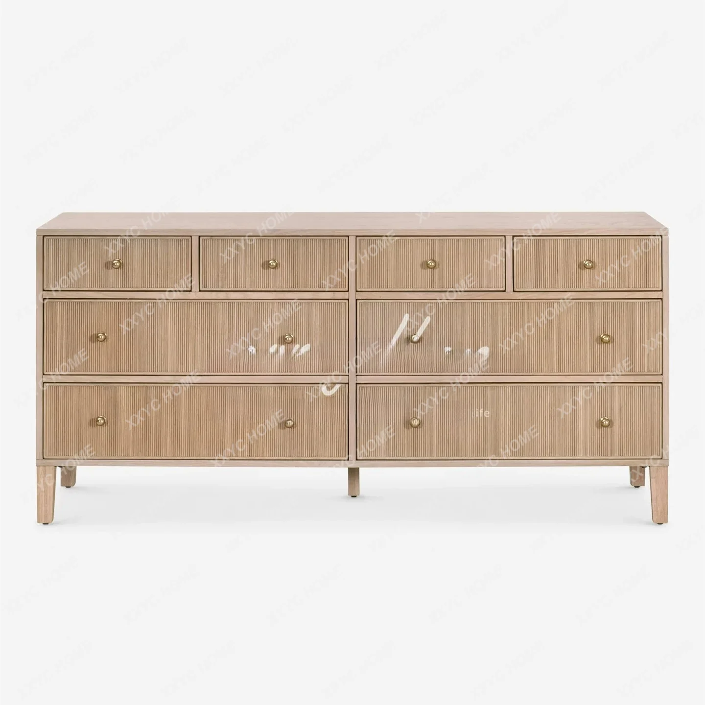 Medieval solid wood model room multi-chest cabinet locker retro bedroom bedside cabinet entry foyer decorative cabinet