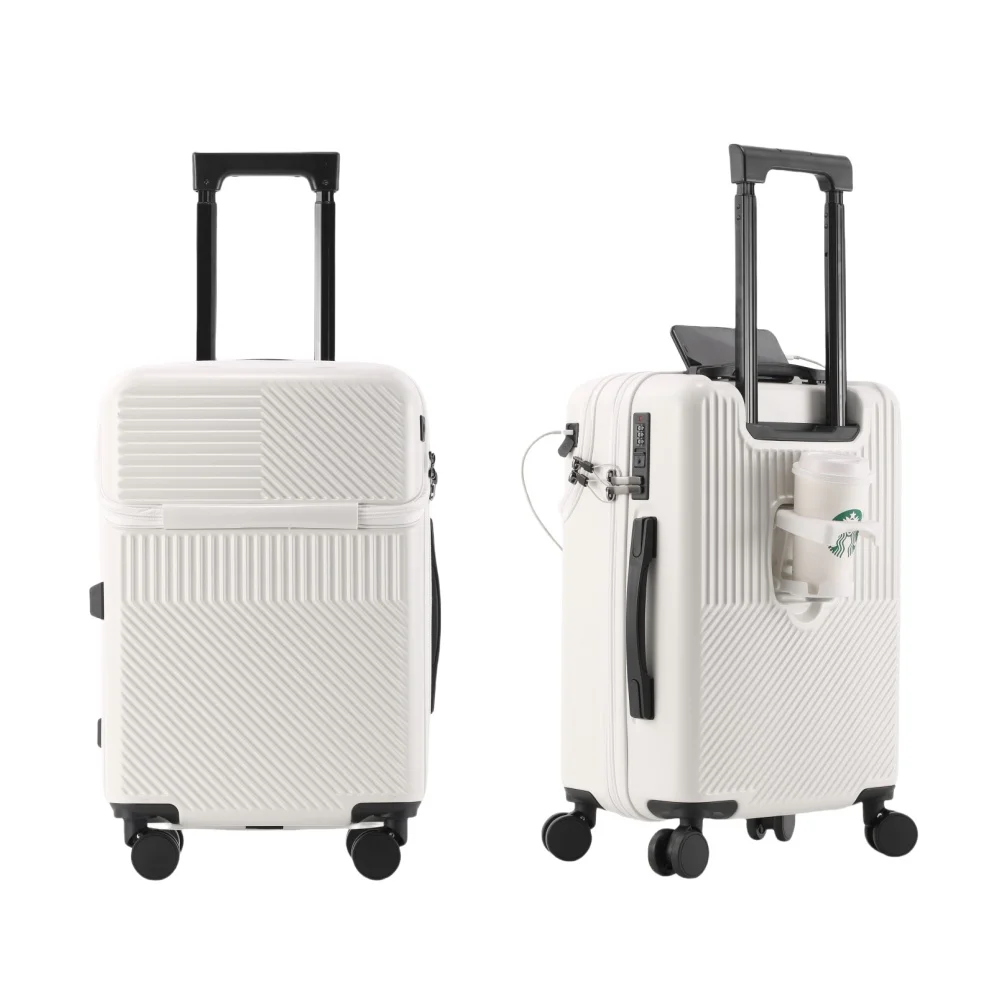 1 piece of luggage, 20/22/24/26 inches, swivel wheel combination lock carry-on luggage, multi-purpose travel luggage