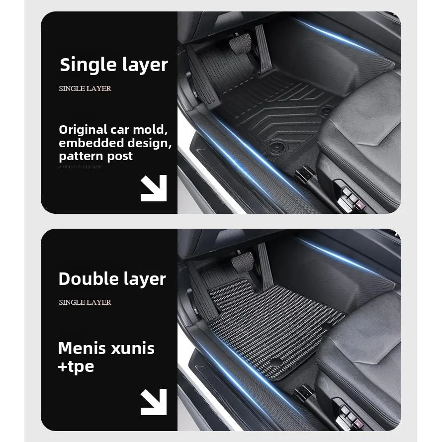 TPE Floor Mats For BMW 7 series 730 740 750Li F02 G12 2009-2022 LHD ICEV full coverage accessories