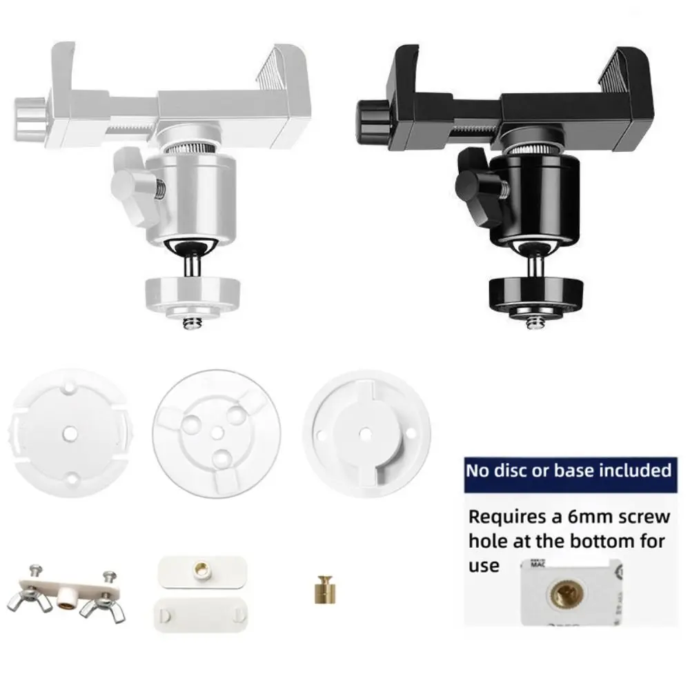 

С винтом 1/4, 360° ° Вращающийся мини-держатель для камеры, регулируемый зажим, крепление для смарт-камеры без сверления, кронштейн для монитора/кровати