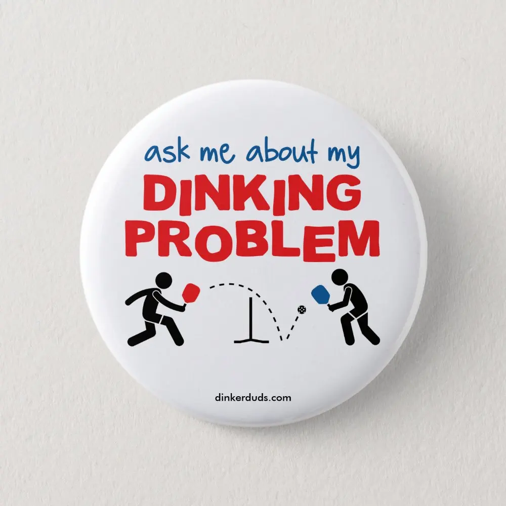 Ask Me About My Dinking Problem Pickleball  Soft Button Pin Metal Women Decor Gift Lapel Pin Cartoon Jewelry Creative Brooch