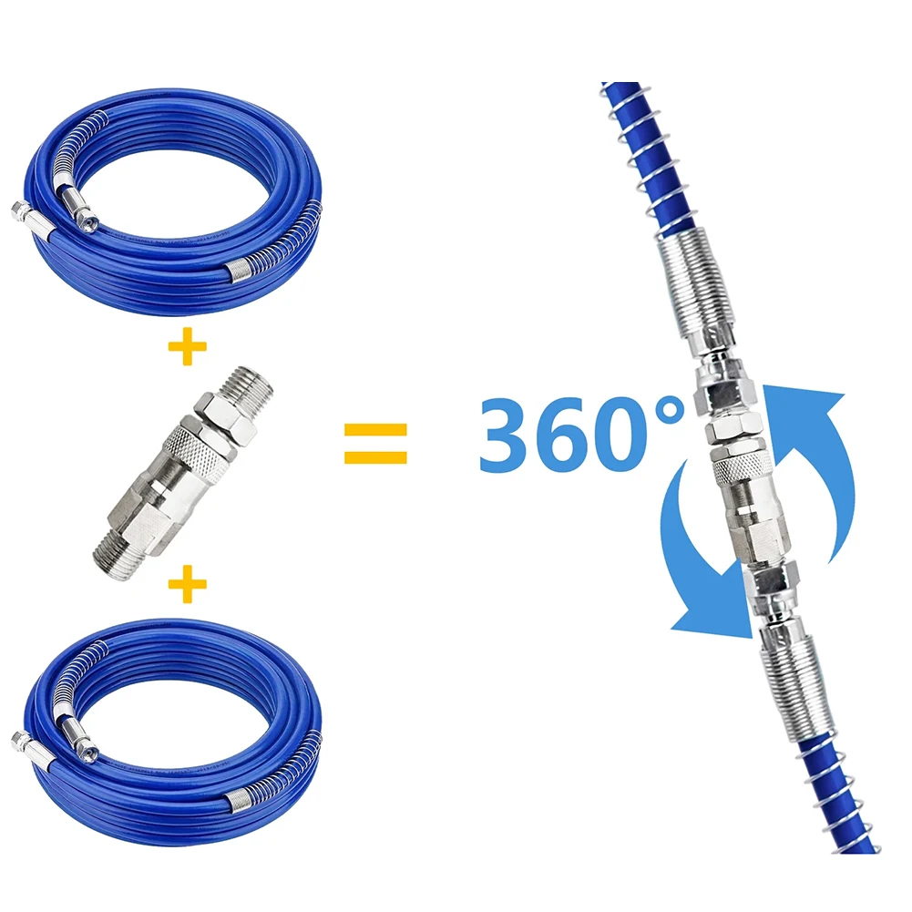 1/4 inch Stainless Steel Rotary Joint for Airless Paint Sprayer System 360 Degree Rotation with Stable Performance