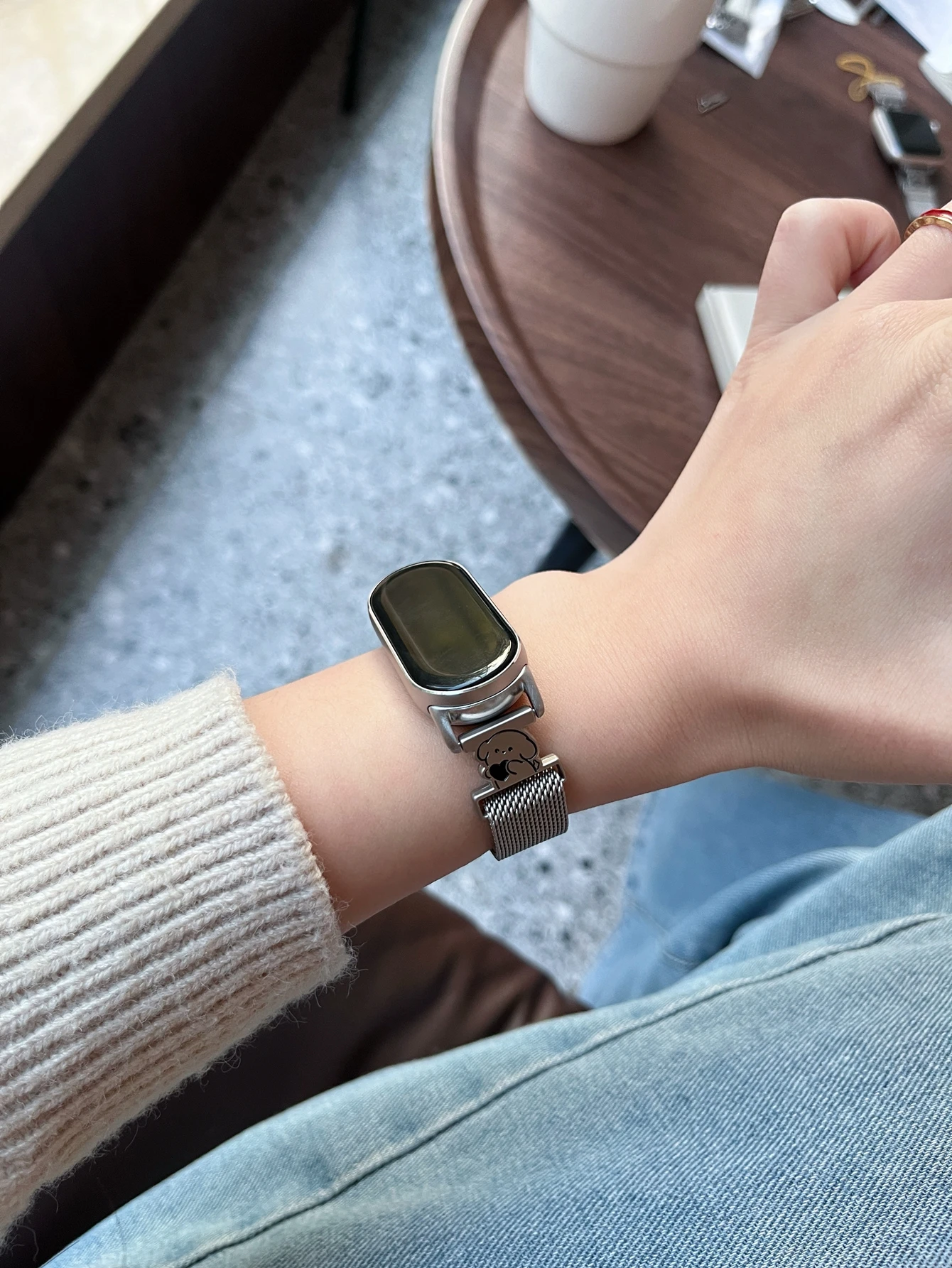 حلقة لـ Xiaomi Band 9، سوار معصم Xiaomi Band 9 NFC الناعم Xiaomi Band 8 NFC معصمه Xiaomi 8 حزام سوار معدني