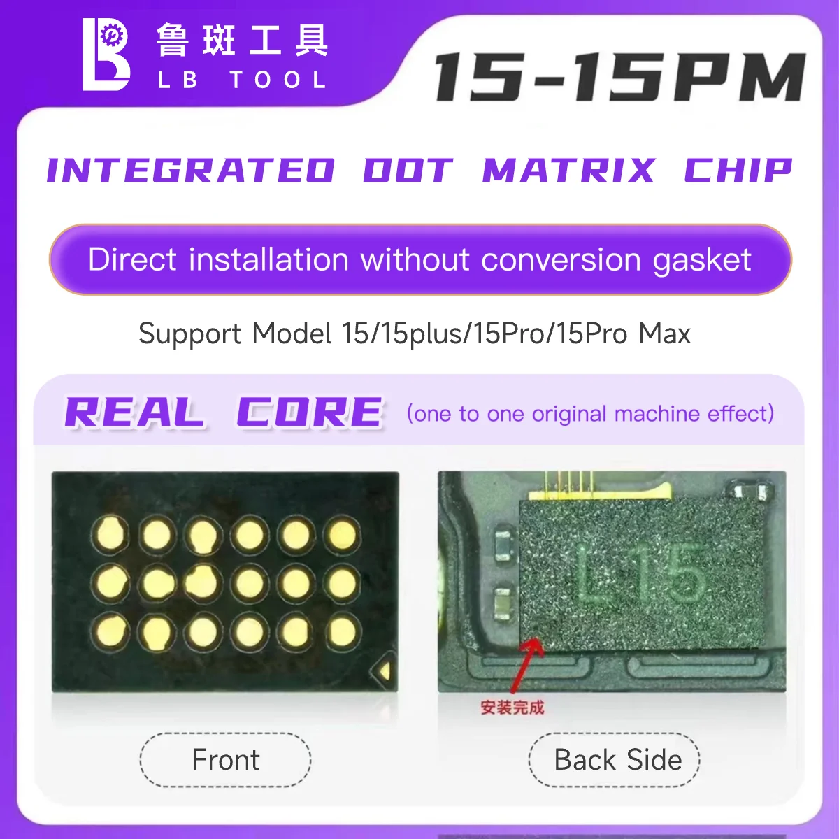 Imagem -02 - Luban-integrado Dot Matrix Face id Chip Ferramenta de Reparo para Iphone x xr xs 11 12 13 14 Pro Max Mini Plus