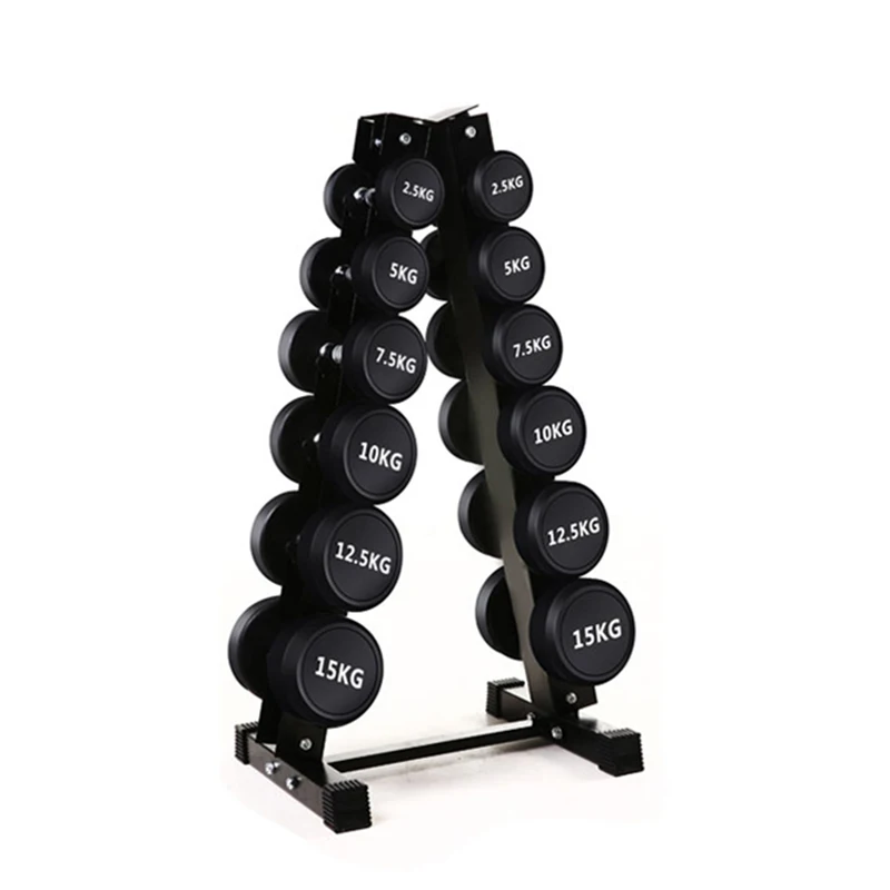 Cylindrical Gym Commercial Professional Custom Set Solid Steel High Quality Stainless Steel Dumbbells