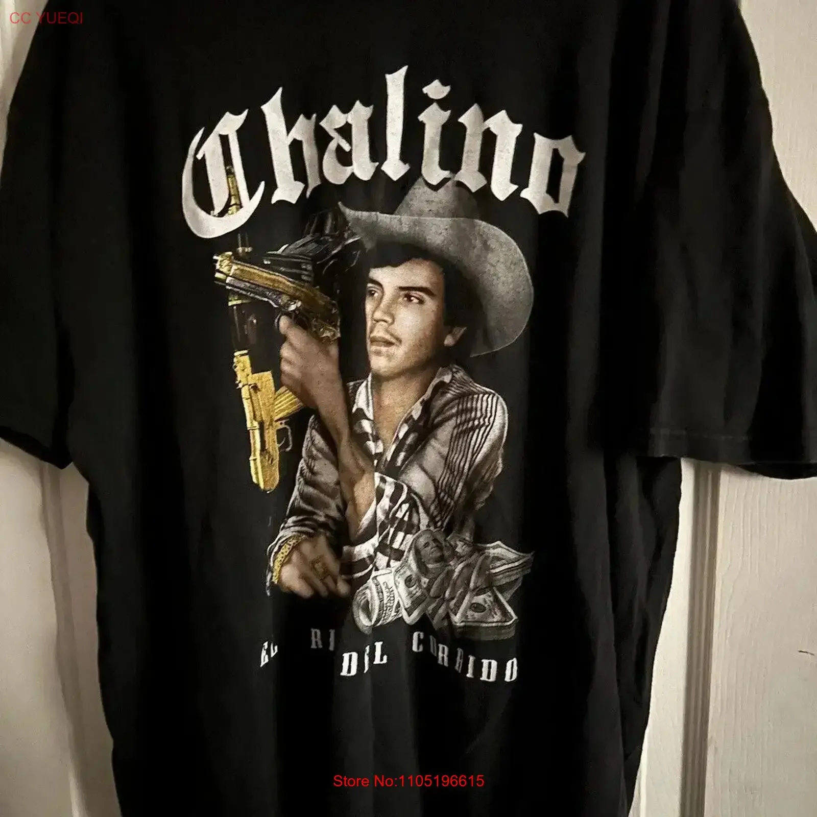 Y2K Chalino Sanchez El Rey Del Corrido T Shirt XXL 2XL vintage Washed Comfortable Slightly Stretched fashion Casual graphic