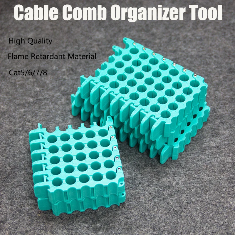 High Quality Green Cable Organizing Tool for CAT5/5E/ CAT6 CAT7 Network Carding Device 9mm network cable comb