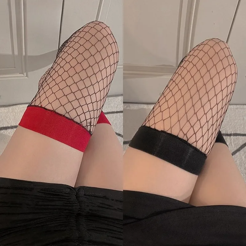 

Sexy Women Knee High Sock Fashion Fishnet Romantic Flavor Seductive Legging Stocking Sock Summer Thin Breathable Exotic Sock
