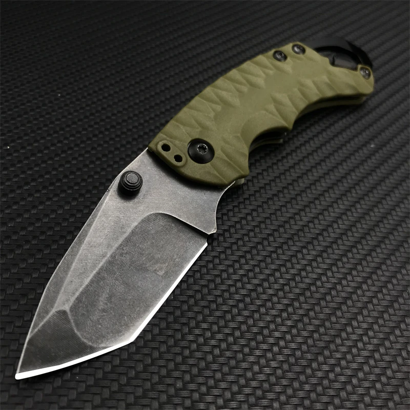 KS 8750 Mini EDC Folding Knives 8Cr13Mov Blade Nylon Glass Fiber Handle Outdoor Hunting Survival Self-defense Pocket Knife Tool